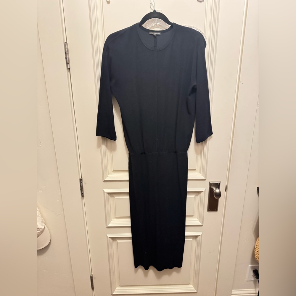 James Perse Elegant Black Long Sleeve Dress